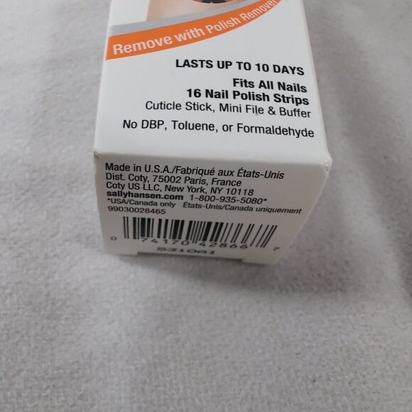 Sally Hansen Salon Effects Real Nail Polish Strips Peel Pink Black V Stripes - Picture 5 of 7